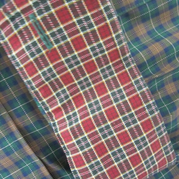 Brooks Brothers Mens M Brown Green Plaid LS Cotton Button Shirt Contrast Cuffs - Picture 6 of 10